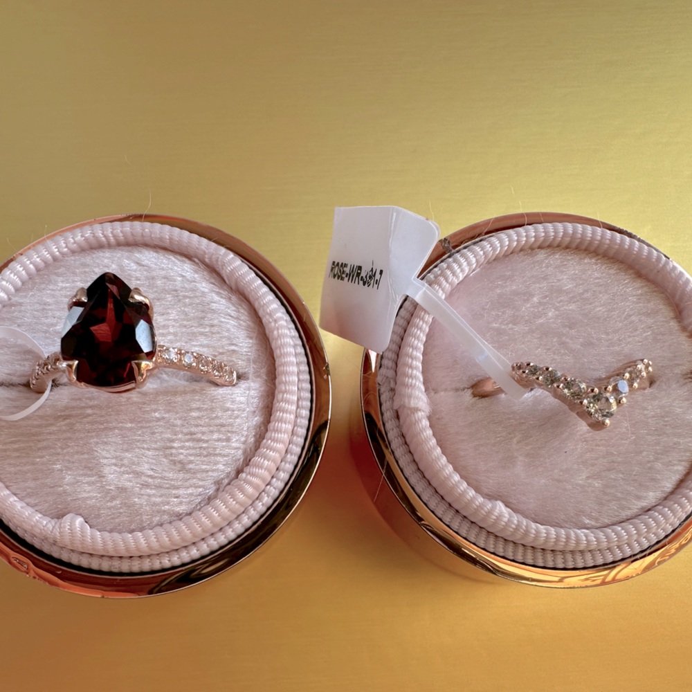 Moon Magic Garnet Nymph Ring and Manifest Band